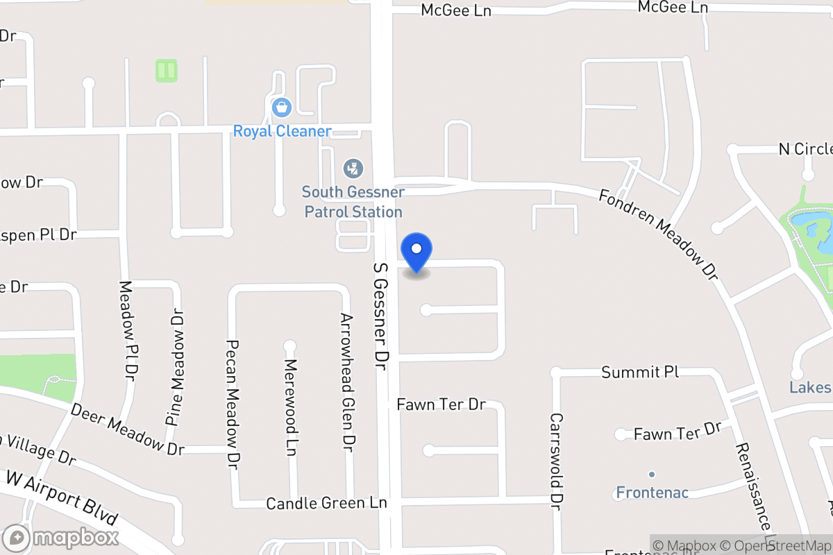 Map of 8535 Dawnridge Dr, Houston