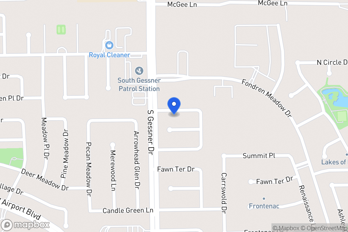 Map of 8527 Dawnridge Dr, Houston