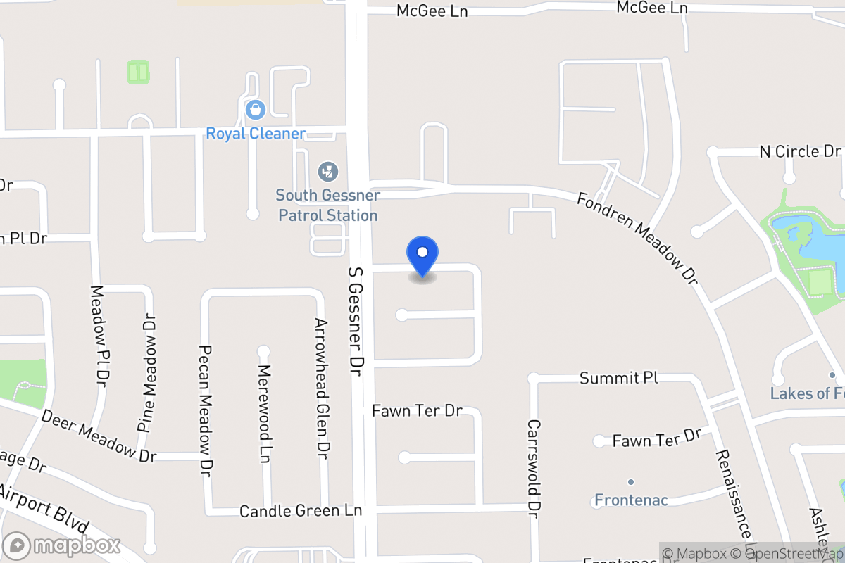 Map of 8523 Dawnridge Dr, Houston