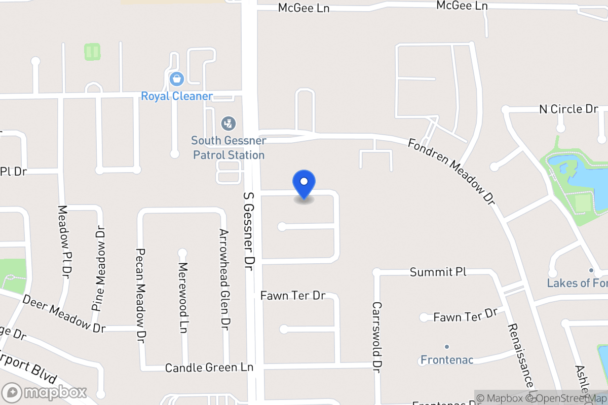 Map of 8519 Dawnridge Dr, Houston