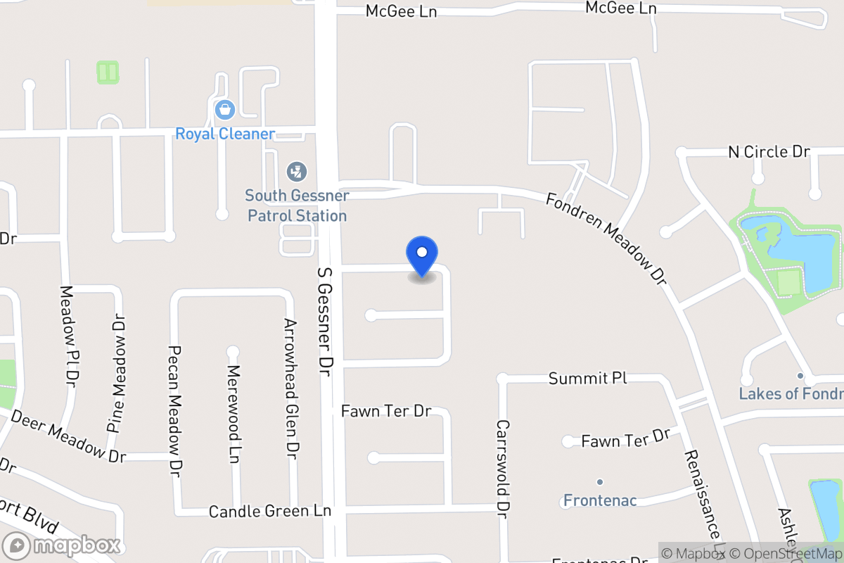 Map of 8511 Dawnridge Dr, Houston