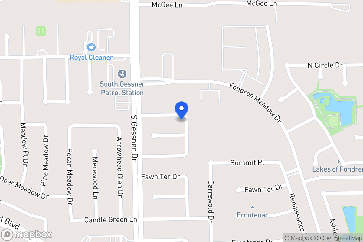 Map of 8507 Dawnridge Dr, Houston