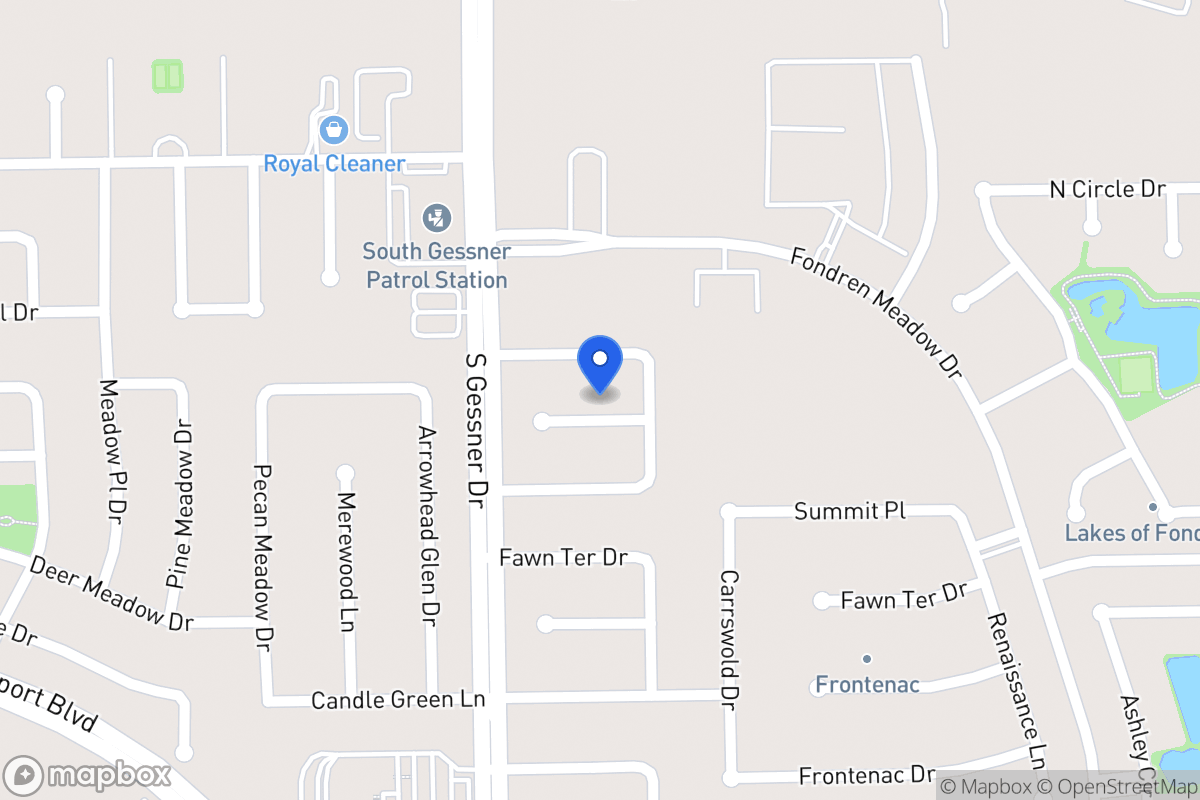 Map of 8510 Old Brook Dr, Houston