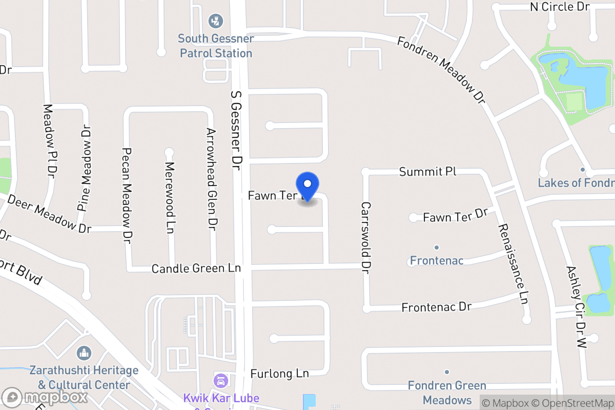 Map of 8507 Fawn Terrace Dr, Houston