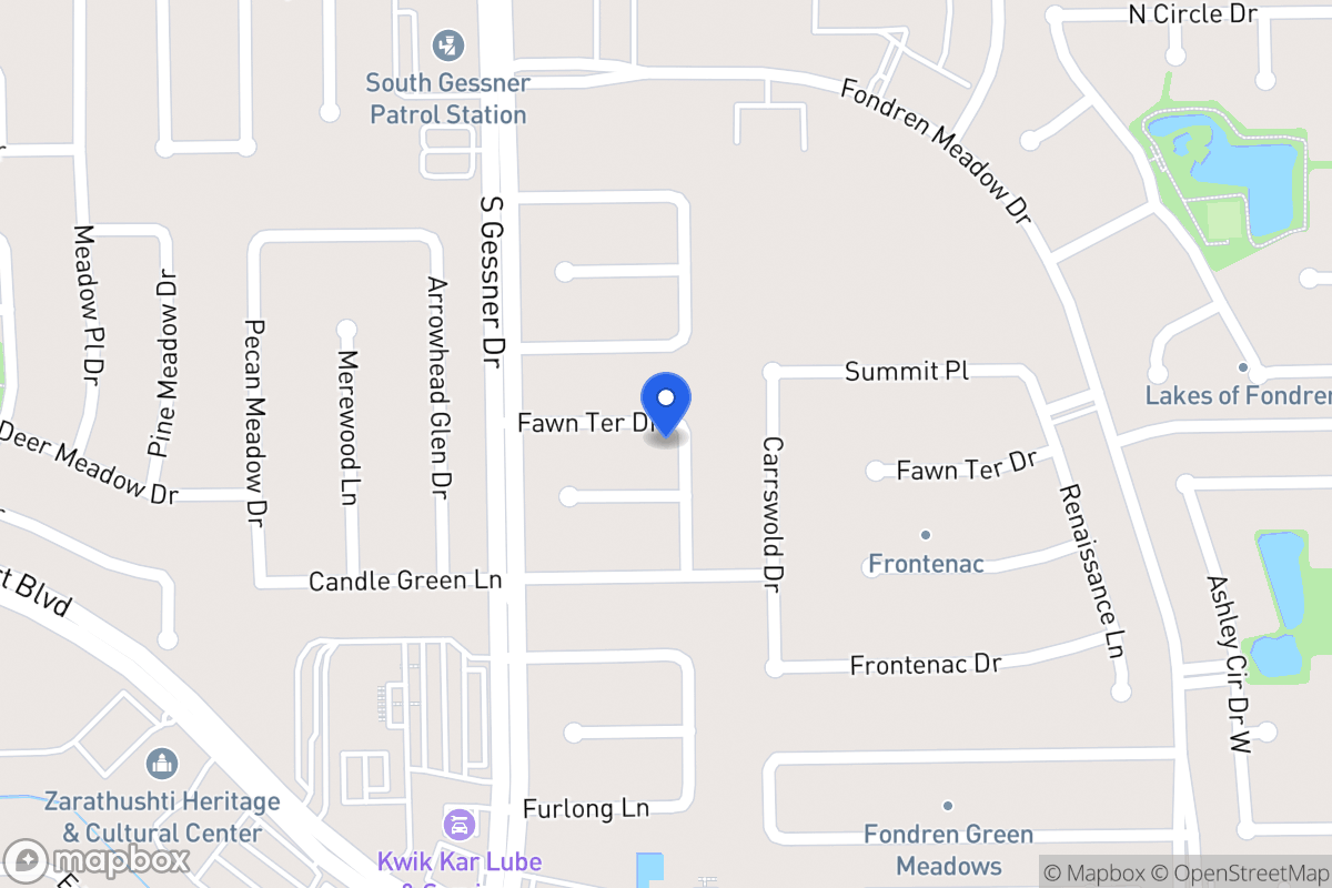Map of 8503 Fawn Terrace Dr, Houston