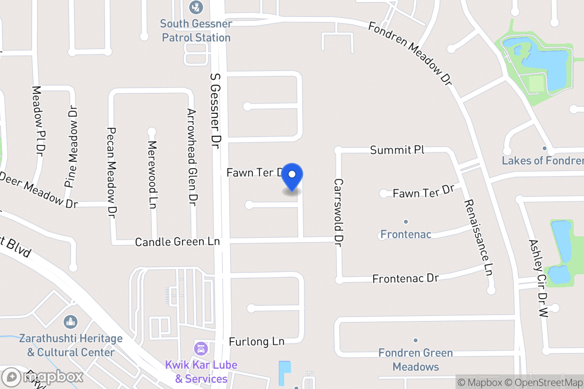 Map of 8502 Deer Meadow Dr, Houston