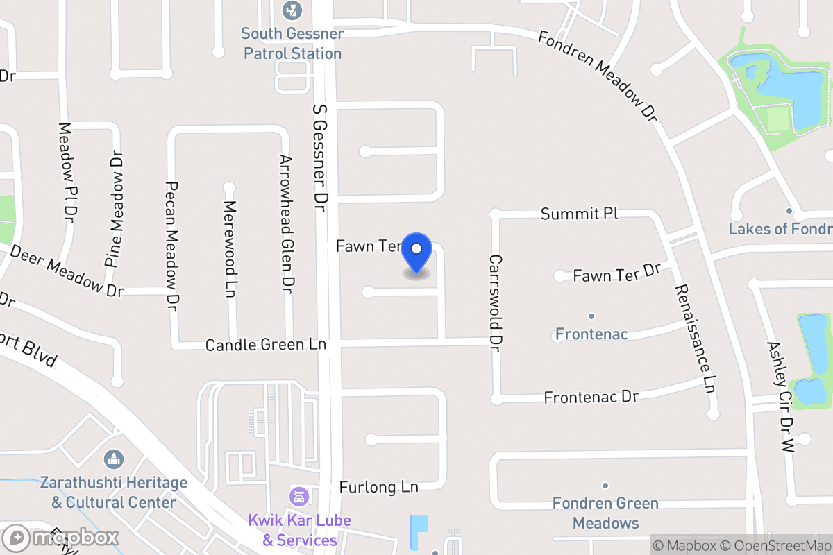 Map of 8506 Deer Meadow Dr, Houston
