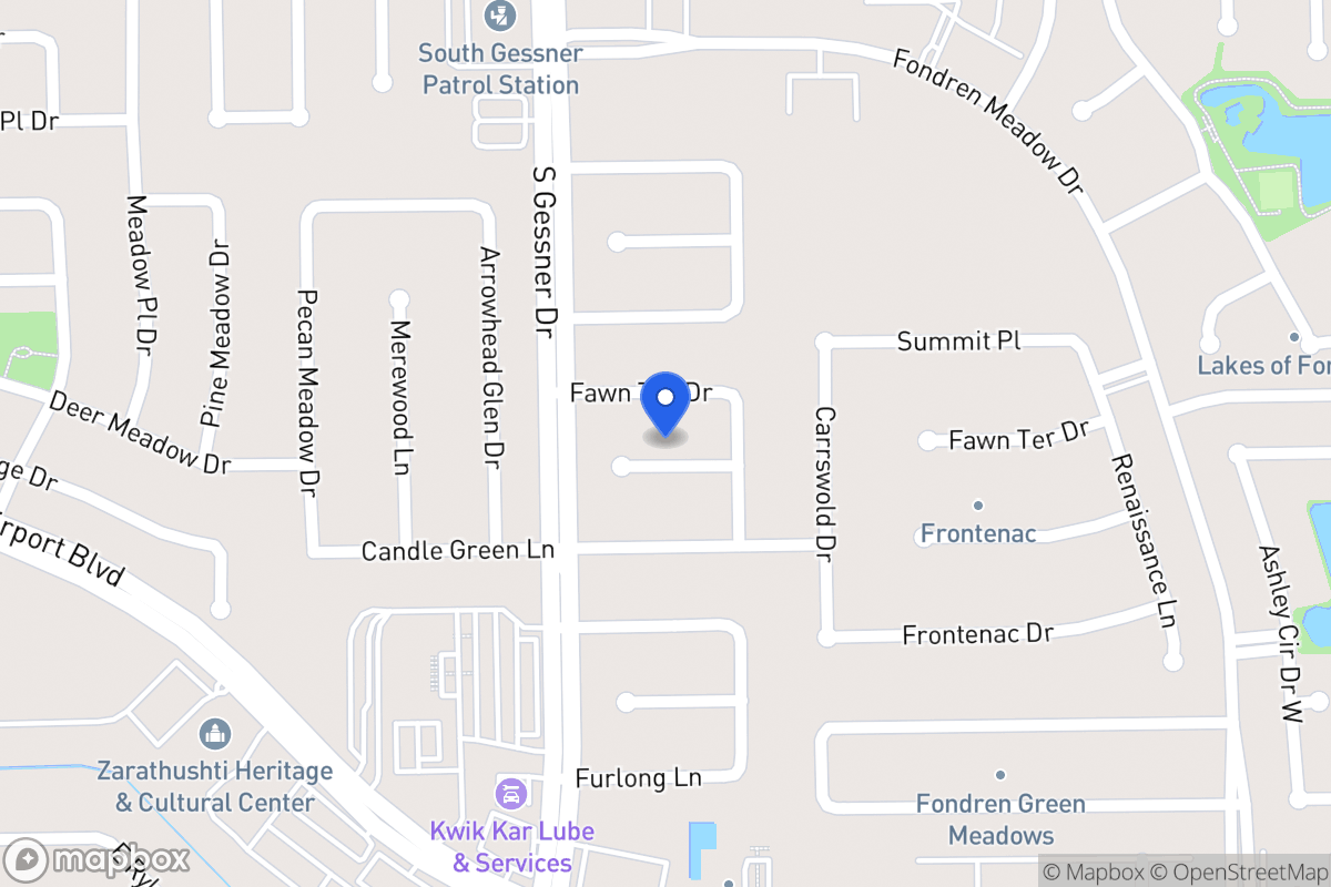 Map of 8514 Deer Meadow Dr, Houston