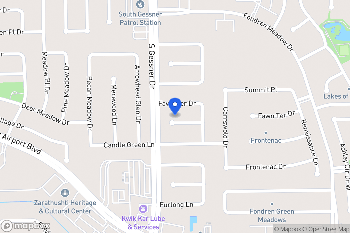 Map of 8522 Deer Meadow Dr, Houston