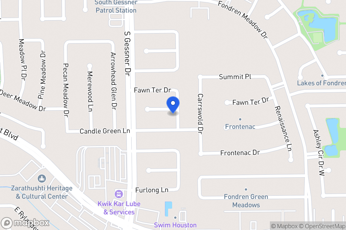 Map of 8503 Deer Meadow Dr, Houston