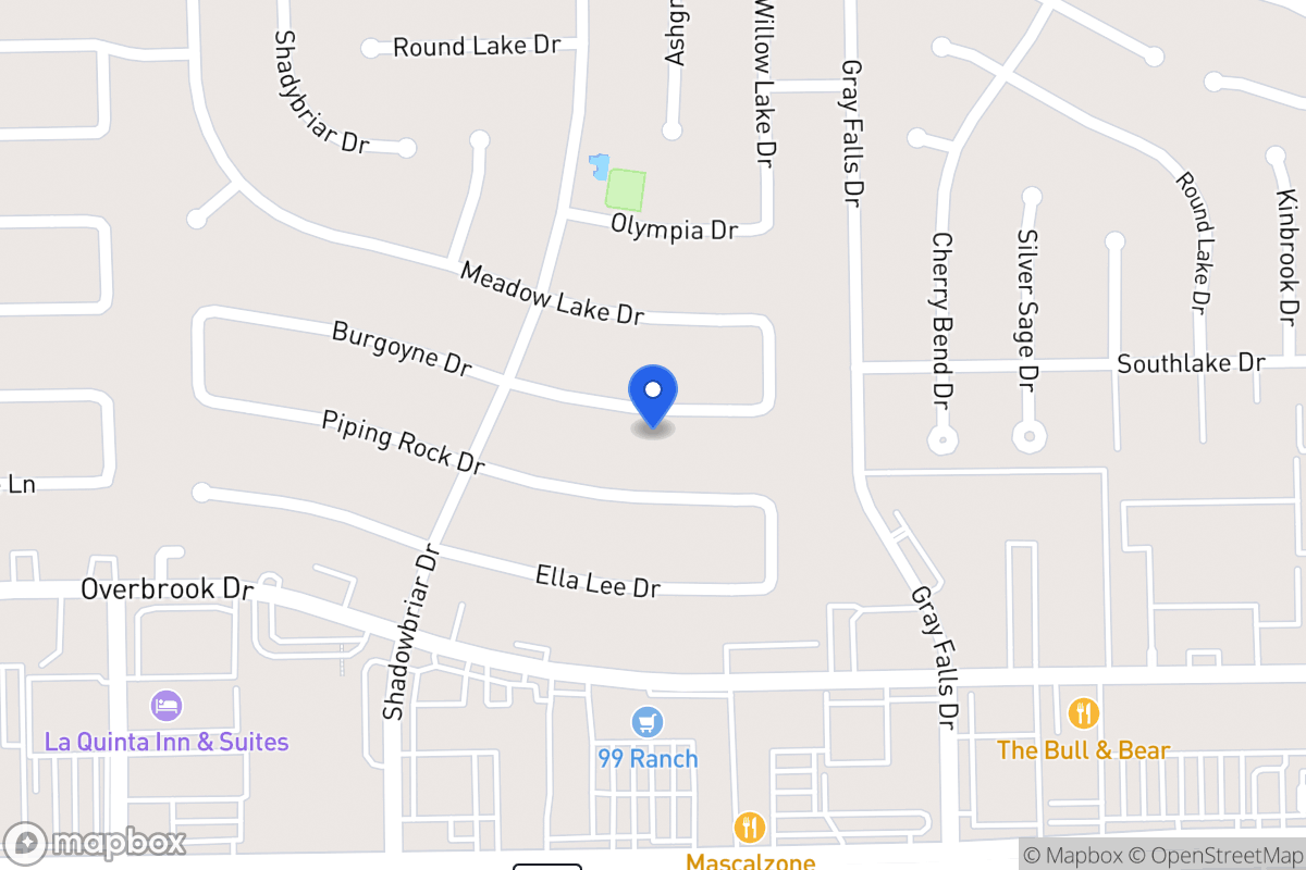 Map of 12123 Burgoyne Dr, Houston