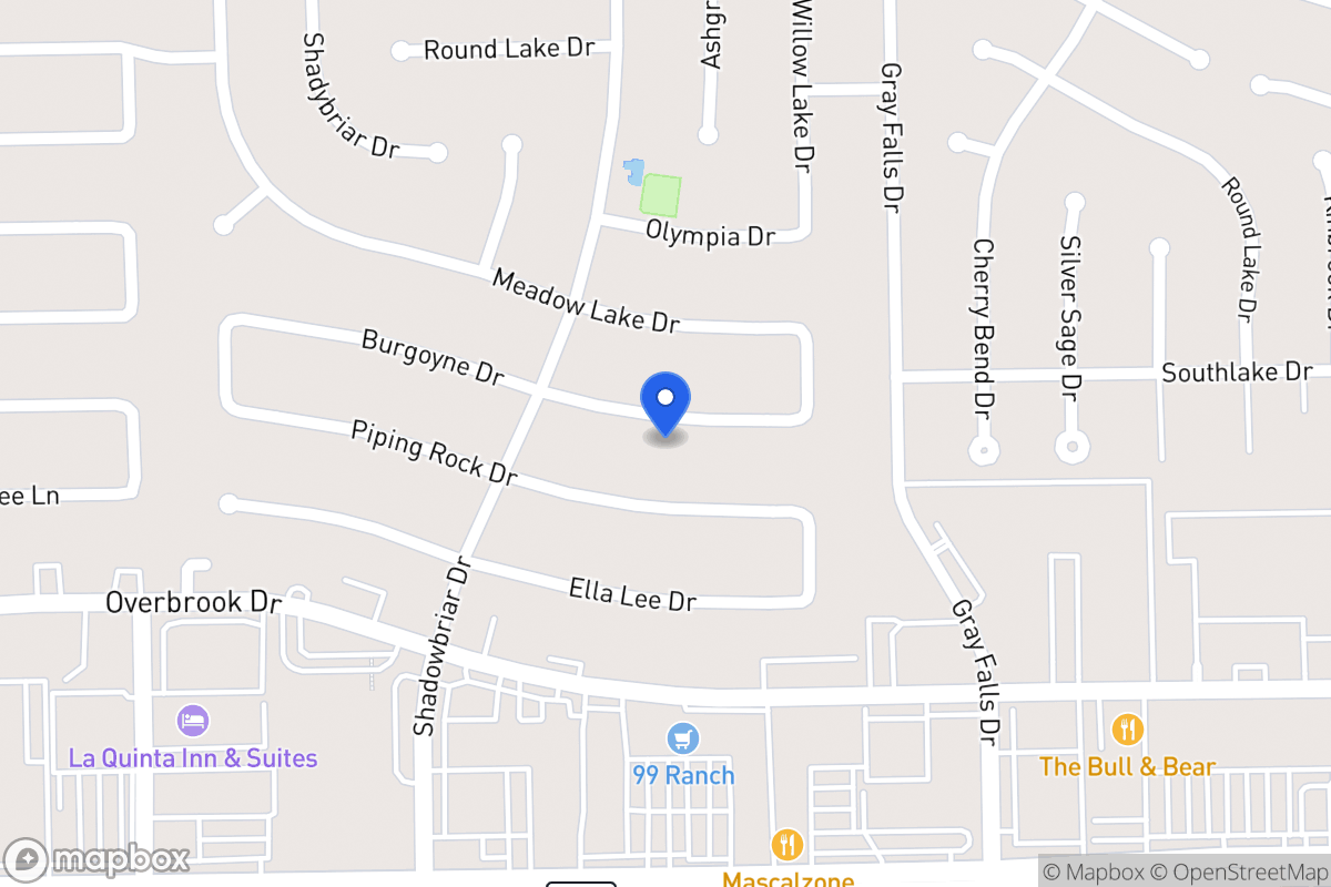 Map of 12127 Burgoyne Dr, Houston