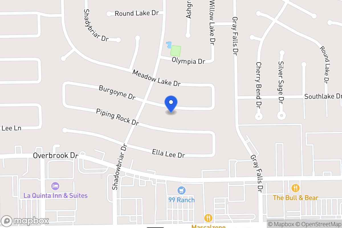Map of 12131 Burgoyne Dr, Houston