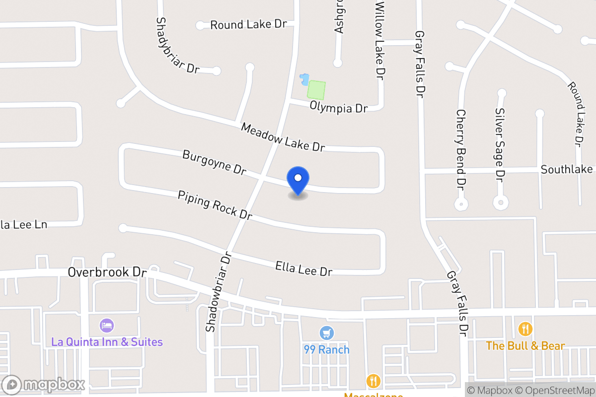 Map of 12135 Burgoyne Dr, Houston