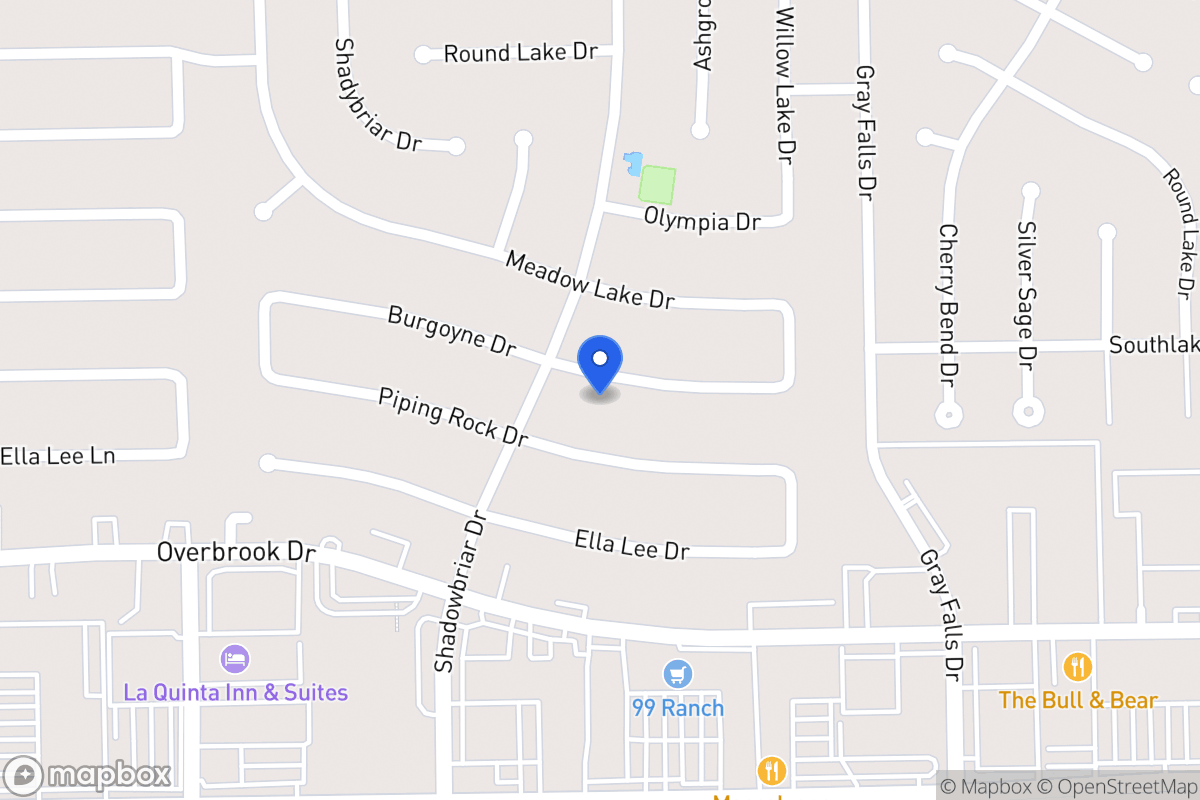 Map of 12139 Burgoyne Dr, Houston
