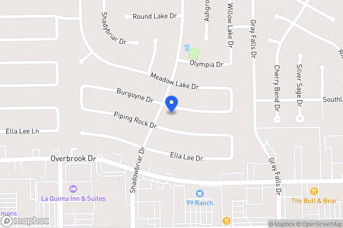 Map of 12143 Burgoyne Dr, Houston