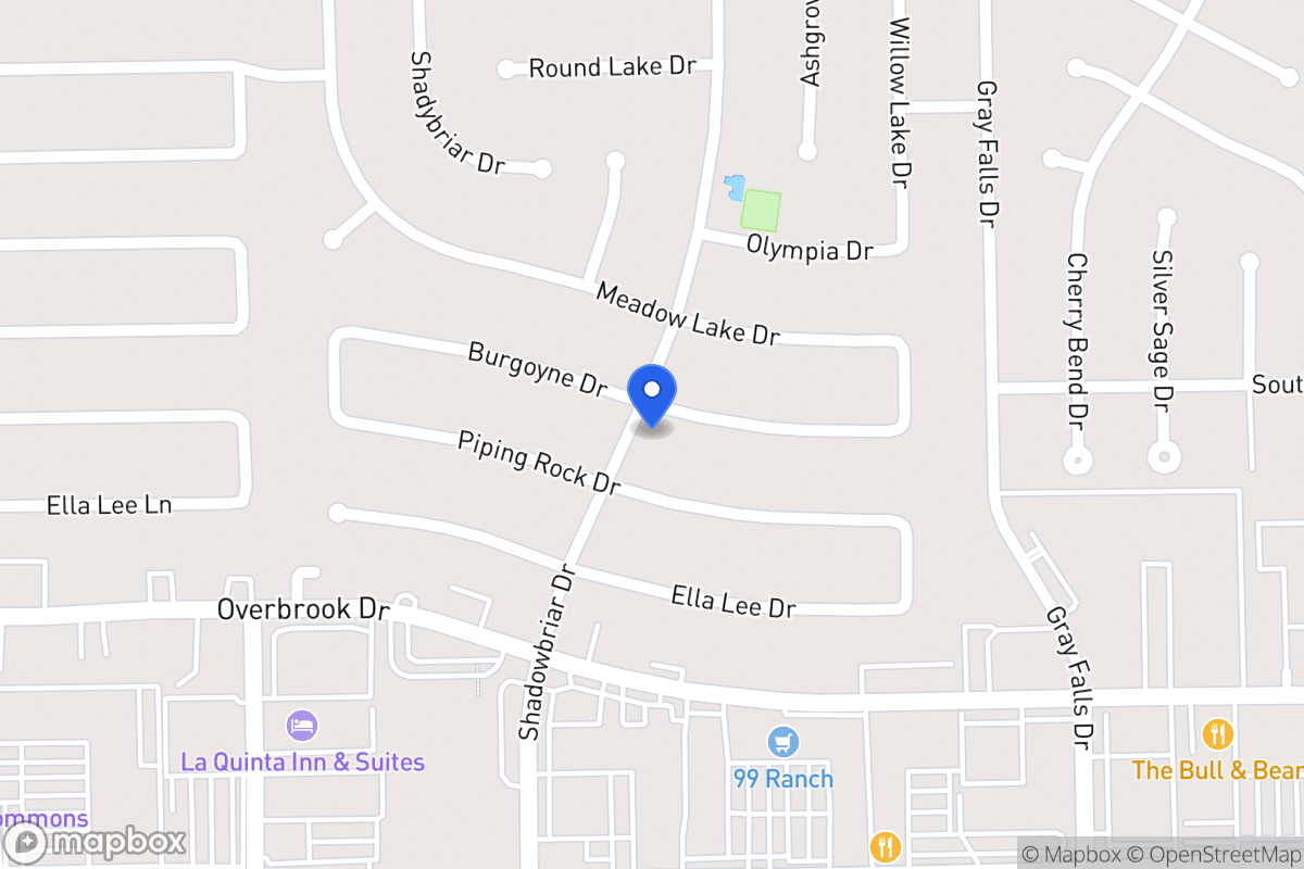Map of 12147 Burgoyne Dr, Houston