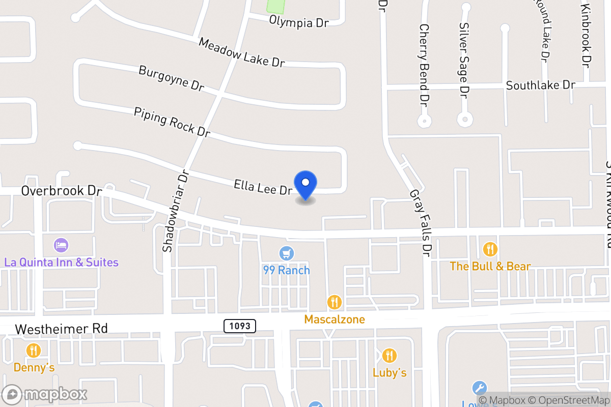 Map of 12119 Ella Lee Ln, Houston