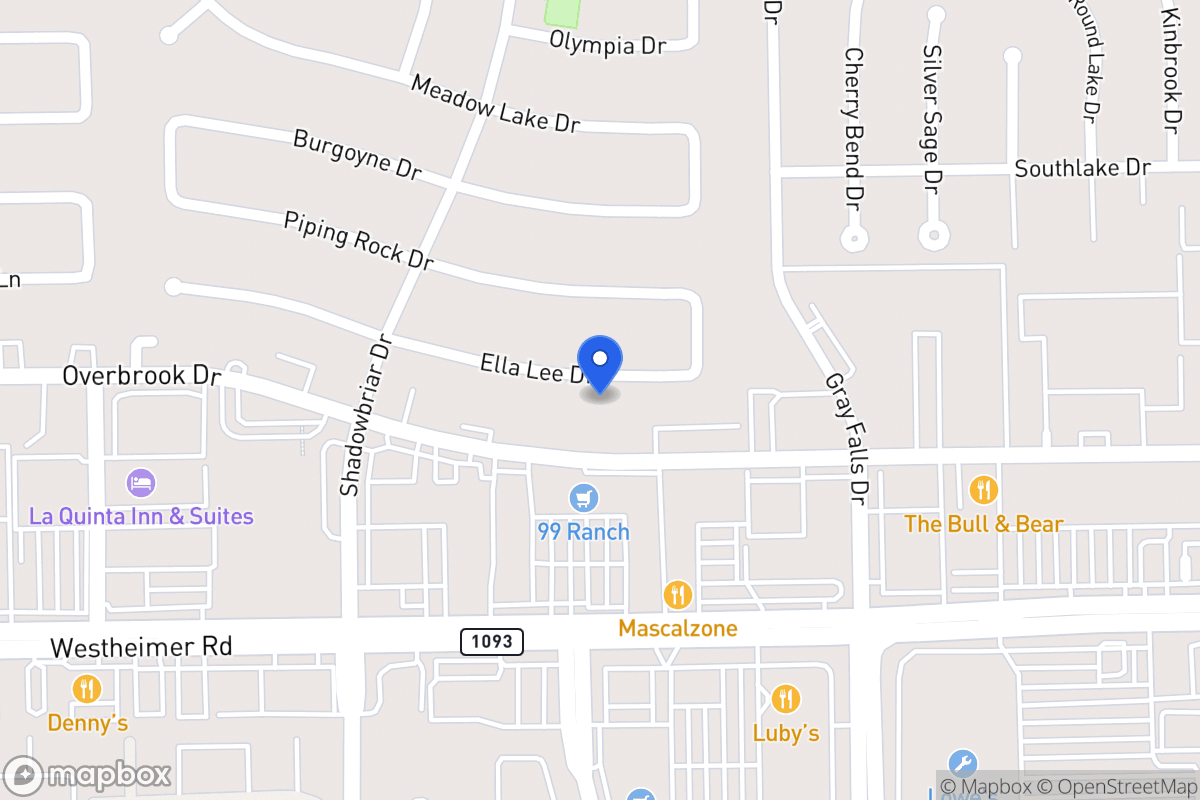 Map of 12123 Ella Lee Ln, Houston