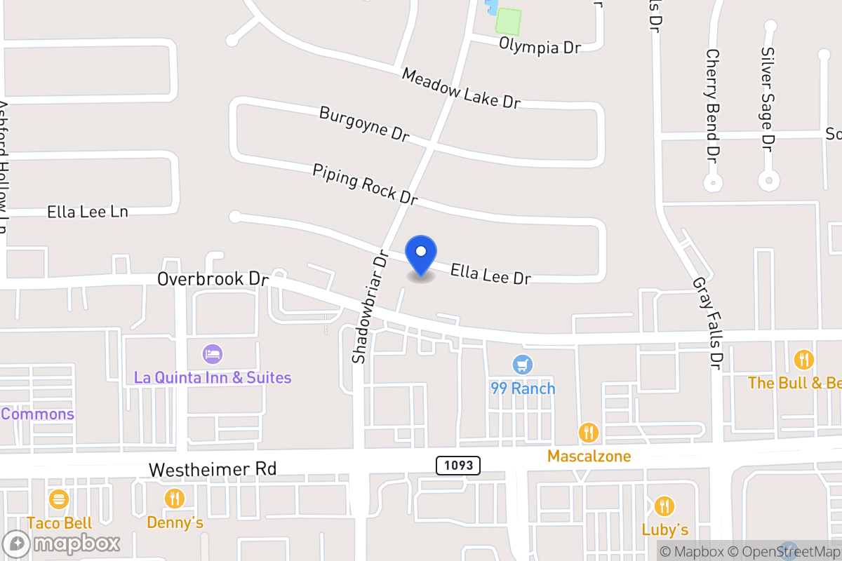 Map of 12155 Ella Lee Ln, Houston