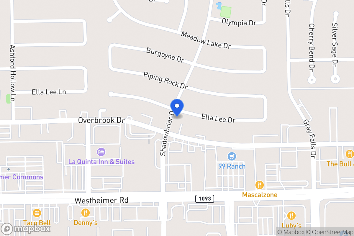 Map of 12163 Ella Lee Ln, Houston