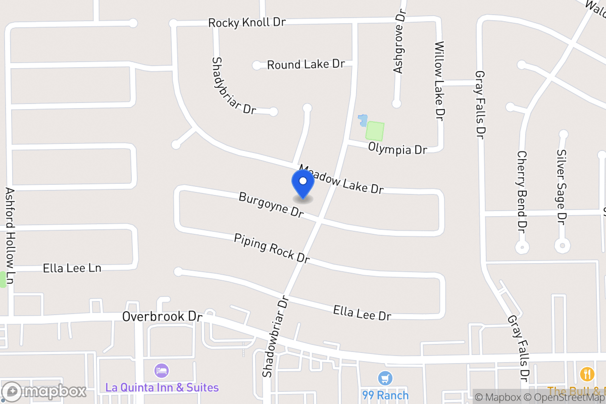 Map of 12206 Burgoyne Dr, Houston
