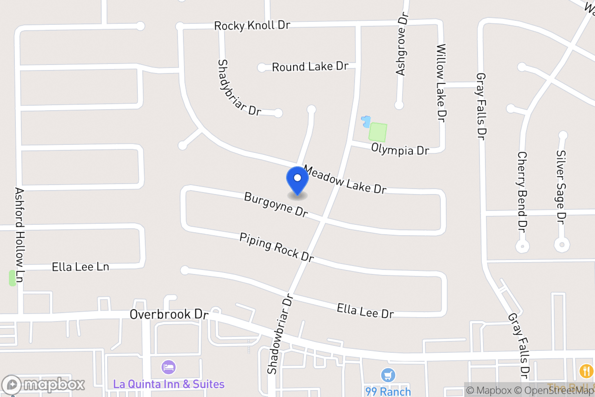 Map of 12210 Burgoyne Dr, Houston