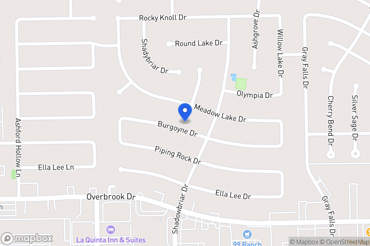 Map of 12214 Burgoyne Dr, Houston