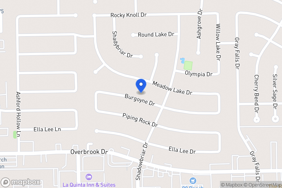 Map of 12218 Burgoyne Dr, Houston