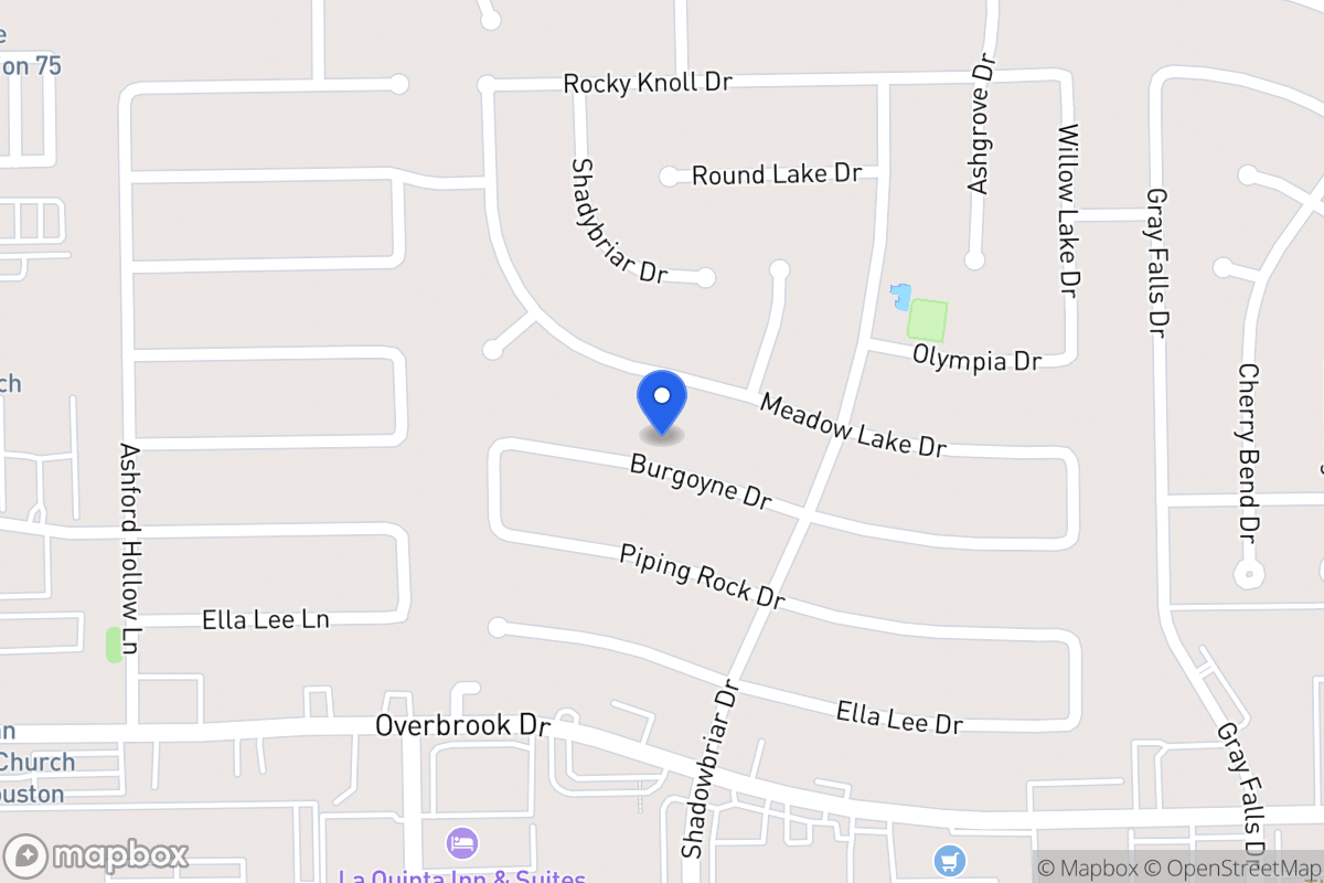 Map of 12226 Burgoyne Dr, Houston