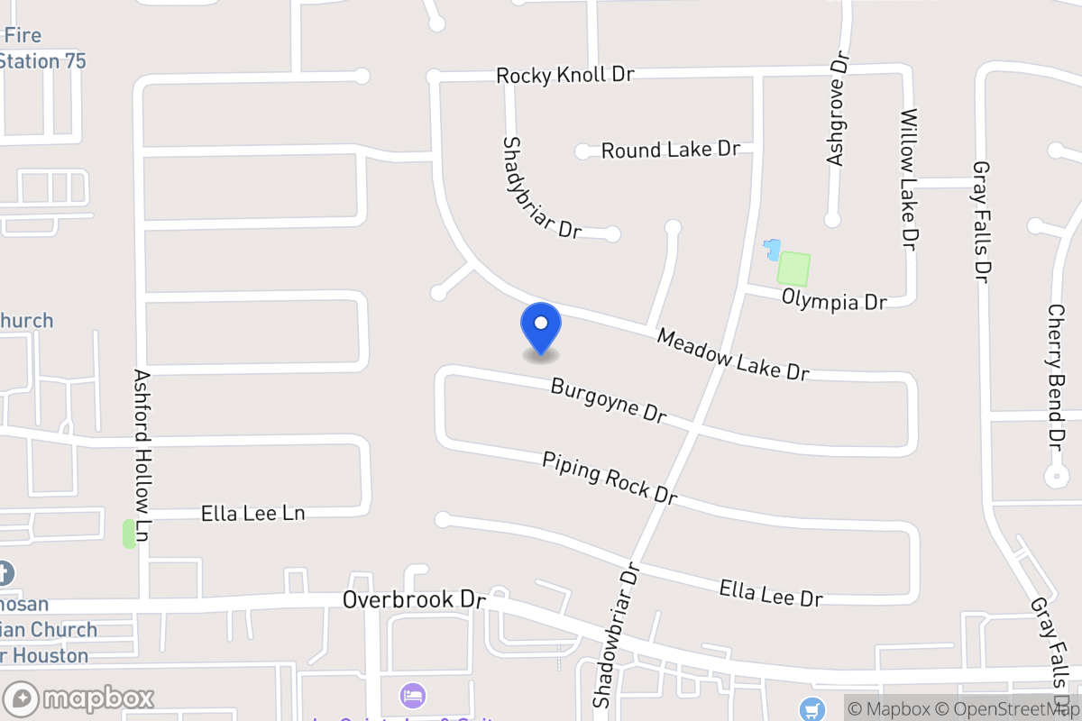Map of 12306 Burgoyne Dr, Houston