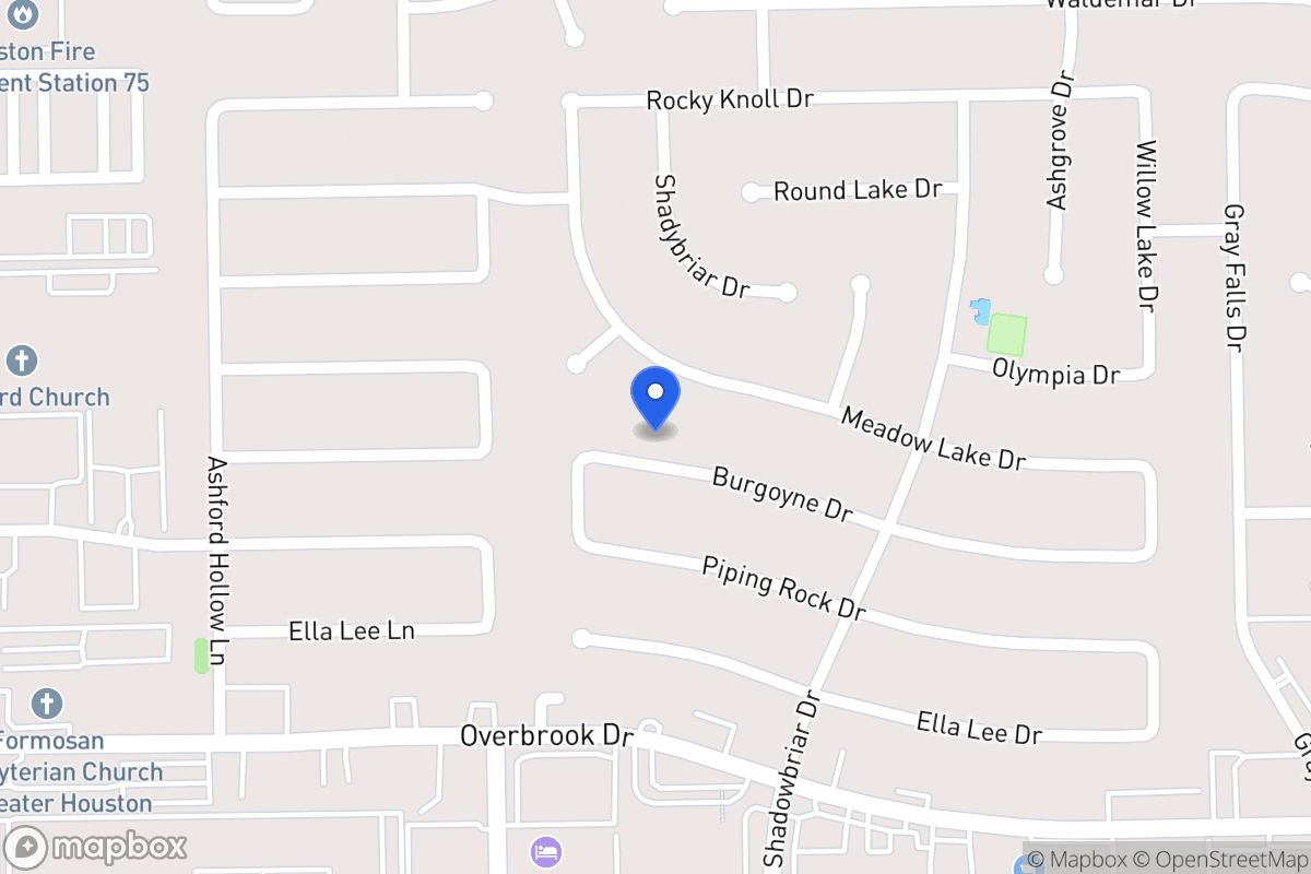 Map of 12314 Burgoyne Dr, Houston