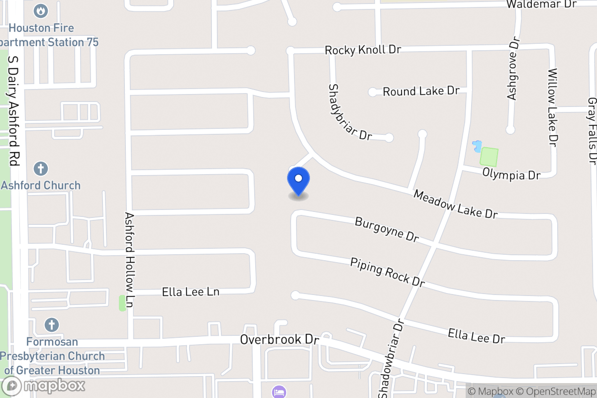 Map of 12326 Burgoyne Dr, Houston