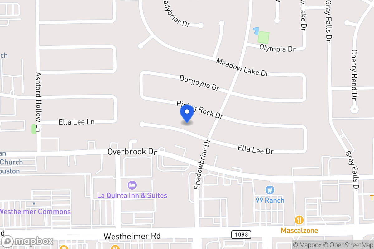 Map of 12214 Ella Lee Ln, Houston