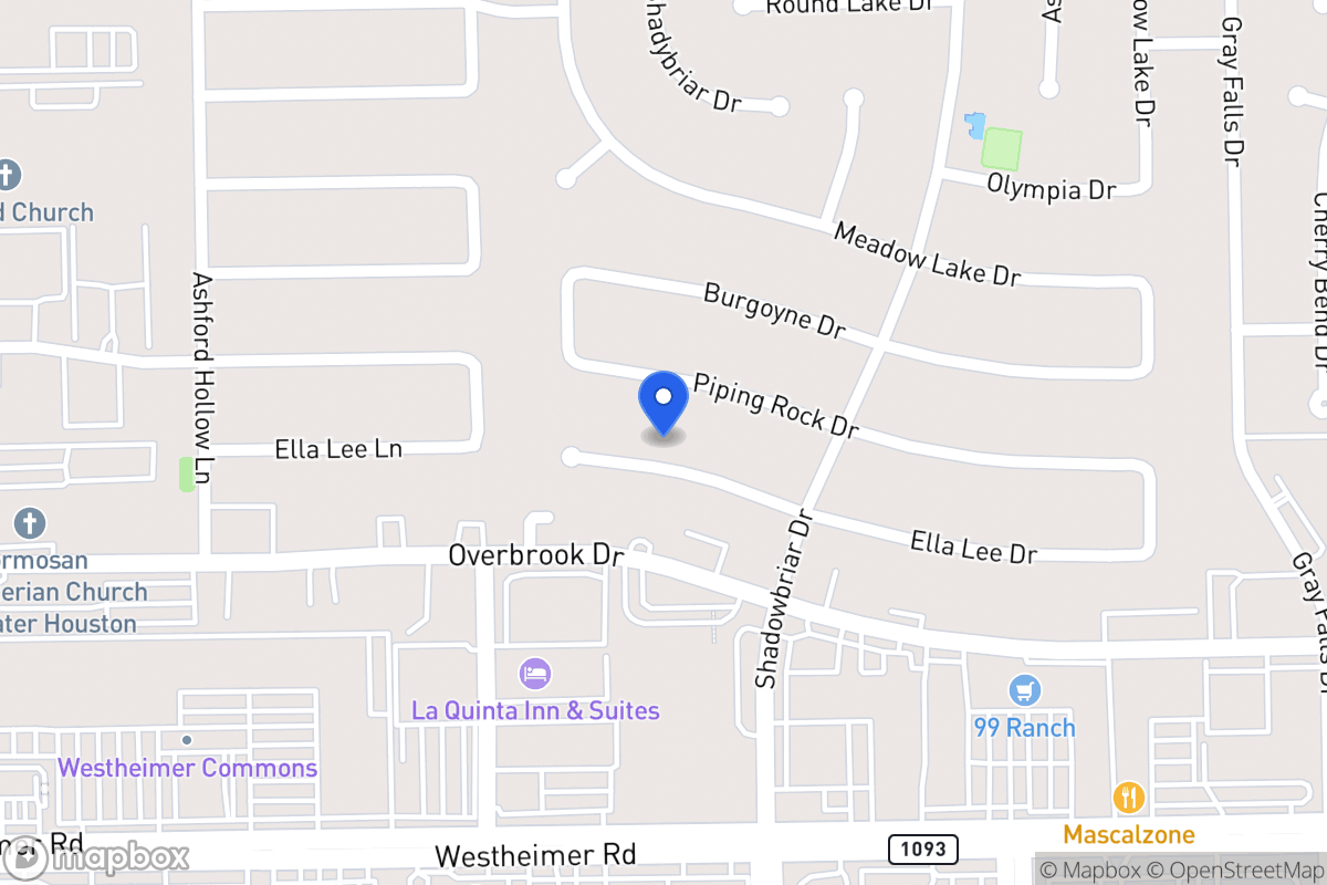 Map of 12302 Ella Lee Ln, Houston