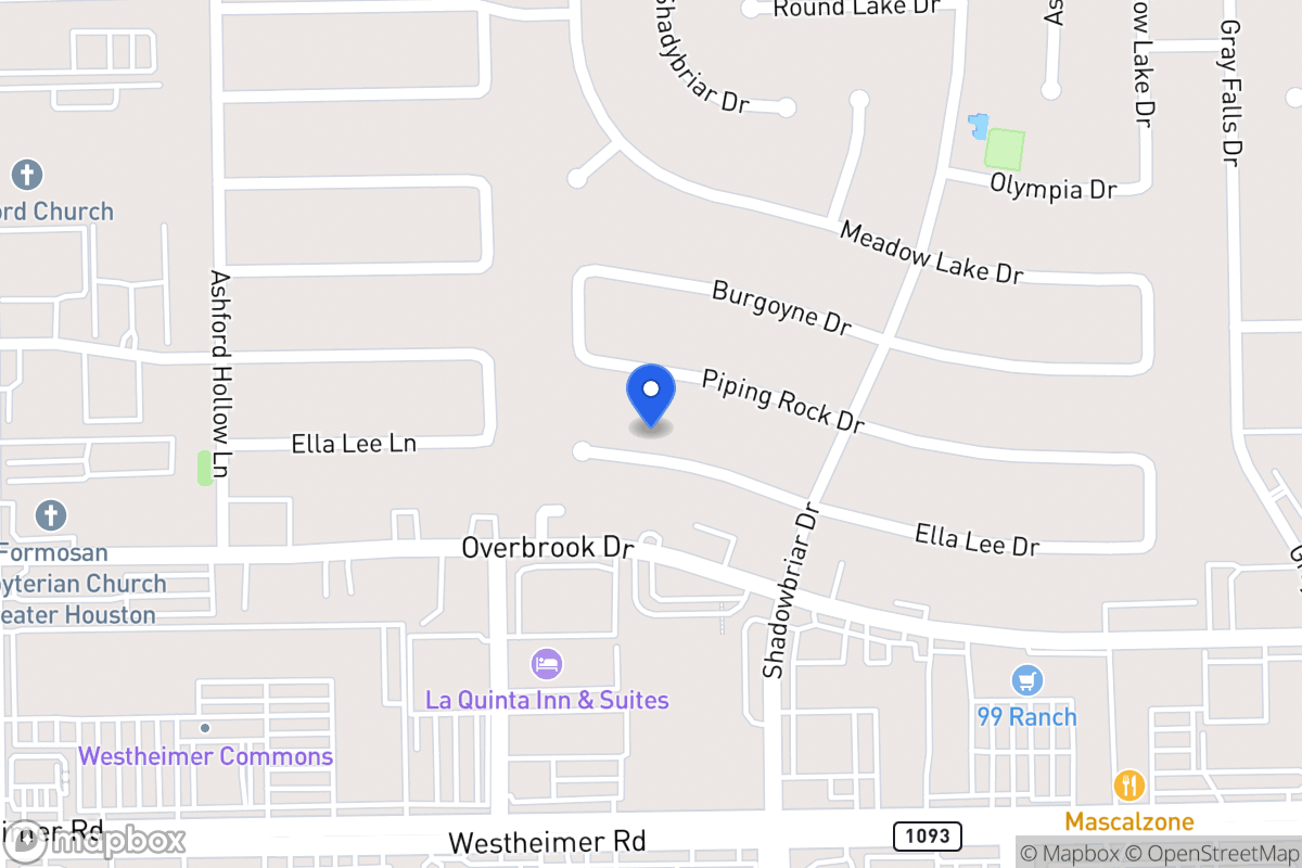 Map of 12306 Ella Lee Ln, Houston