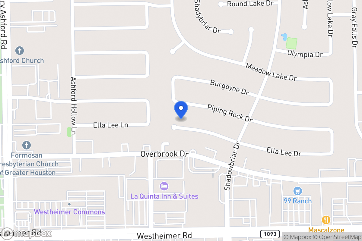 Map of 12314 Ella Lee Ln, Houston