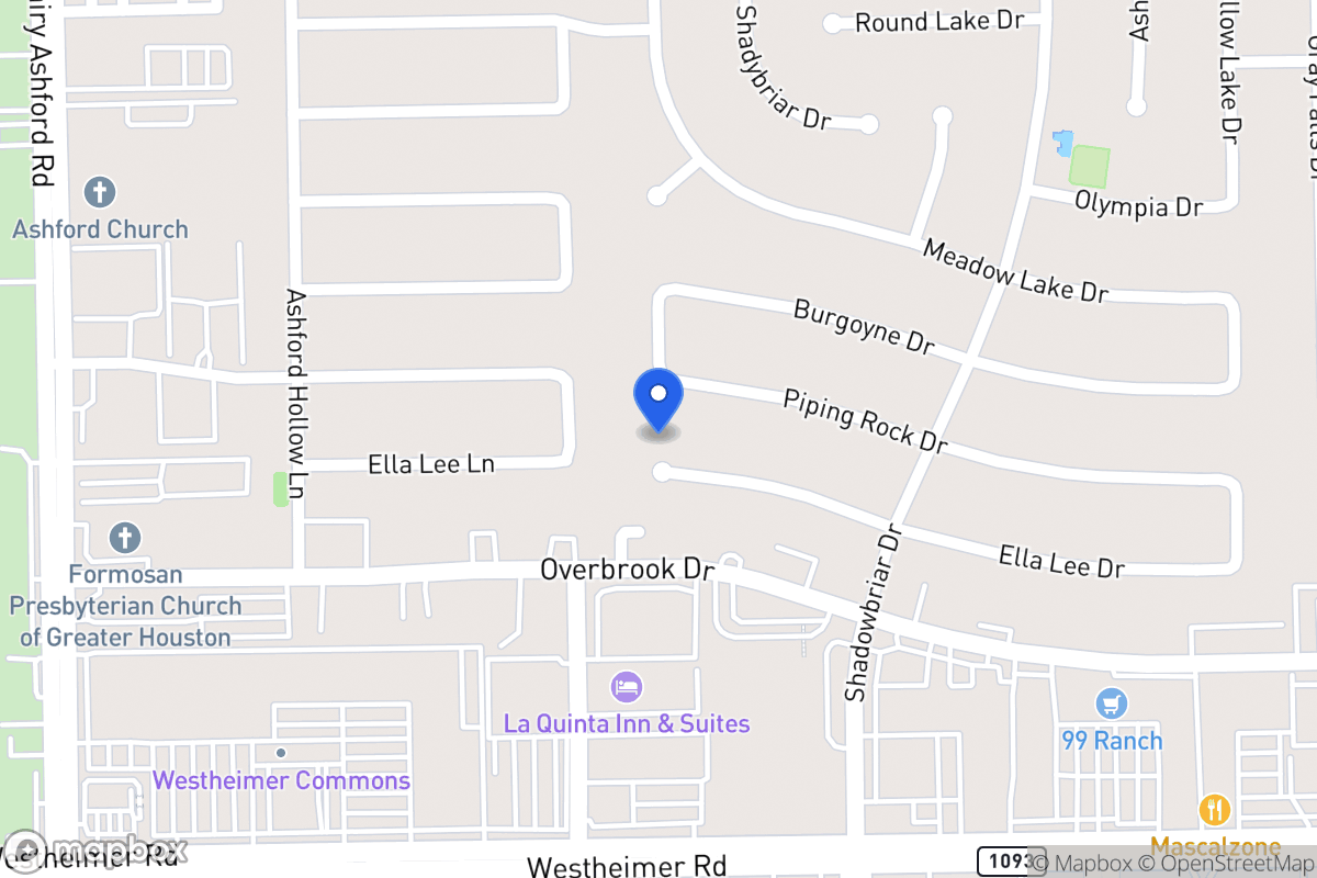 Map of 12318 Ella Lee Ln, Houston