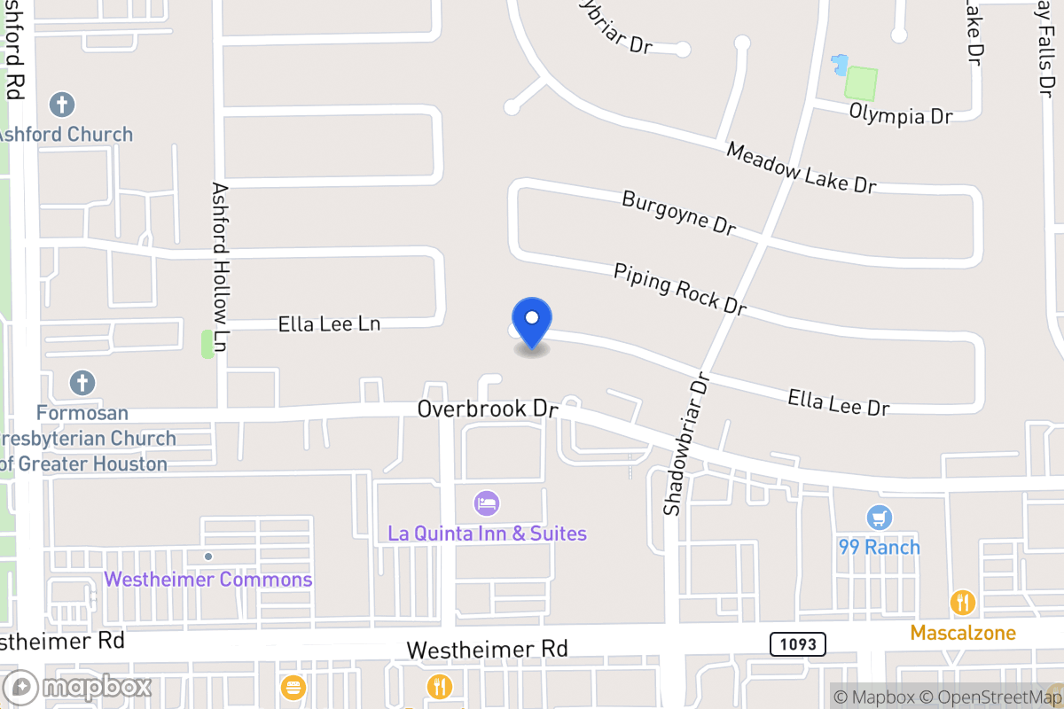 Map of 12315 Ella Lee Ln, Houston