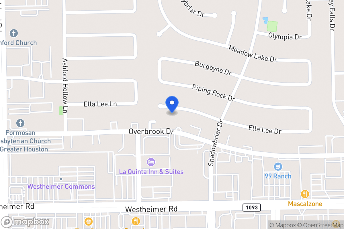Map of 12311 Ella Lee Ln, Houston