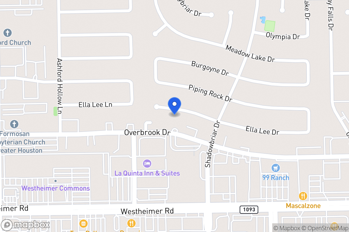 Map of 12307 Ella Lee Ln, Houston