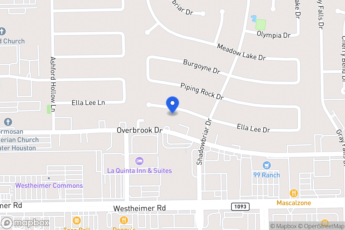 Map of 12303 Ella Lee Ln, Houston