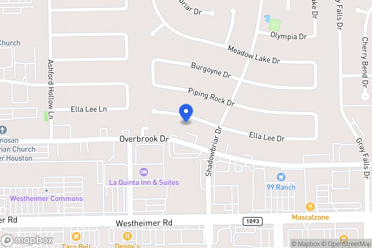 Map of 12219 Ella Lee Ln, Houston