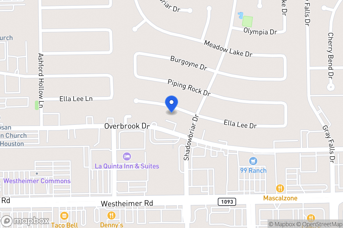 Map of 12215 Ella Lee Ln, Houston