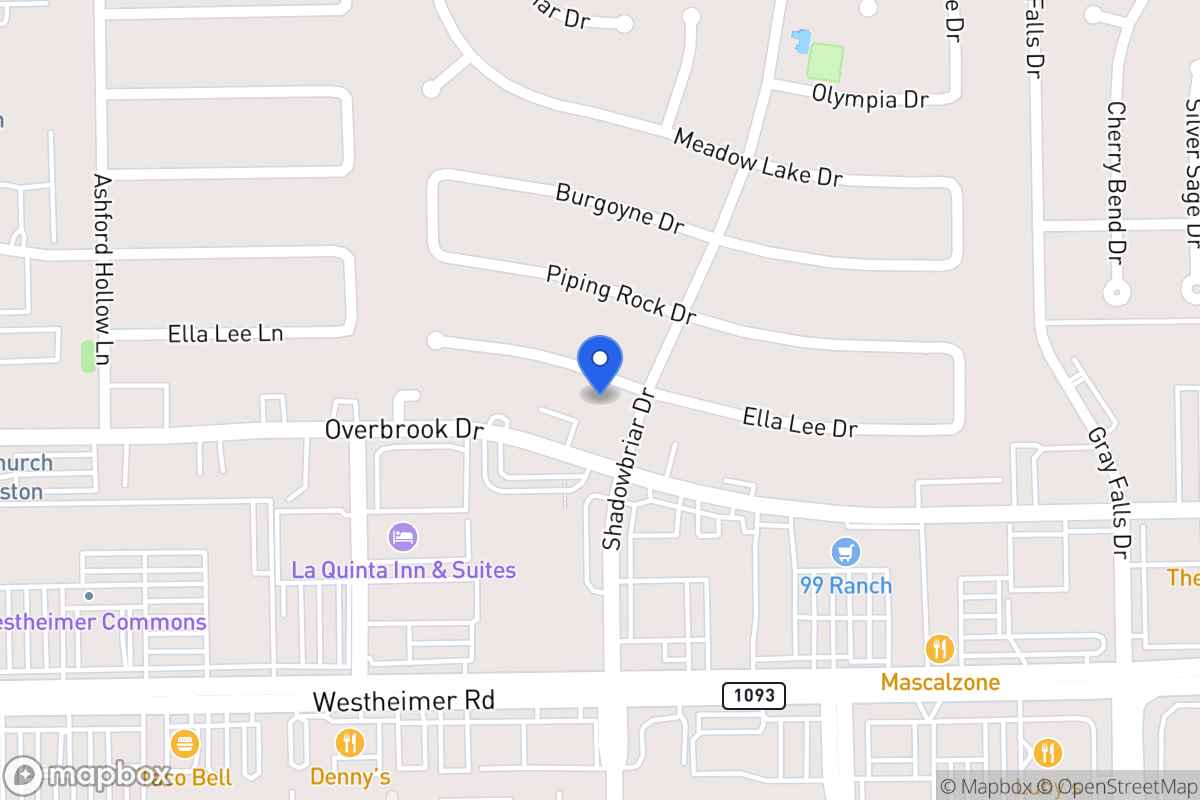 Map of 12207 Ella Lee Ln, Houston