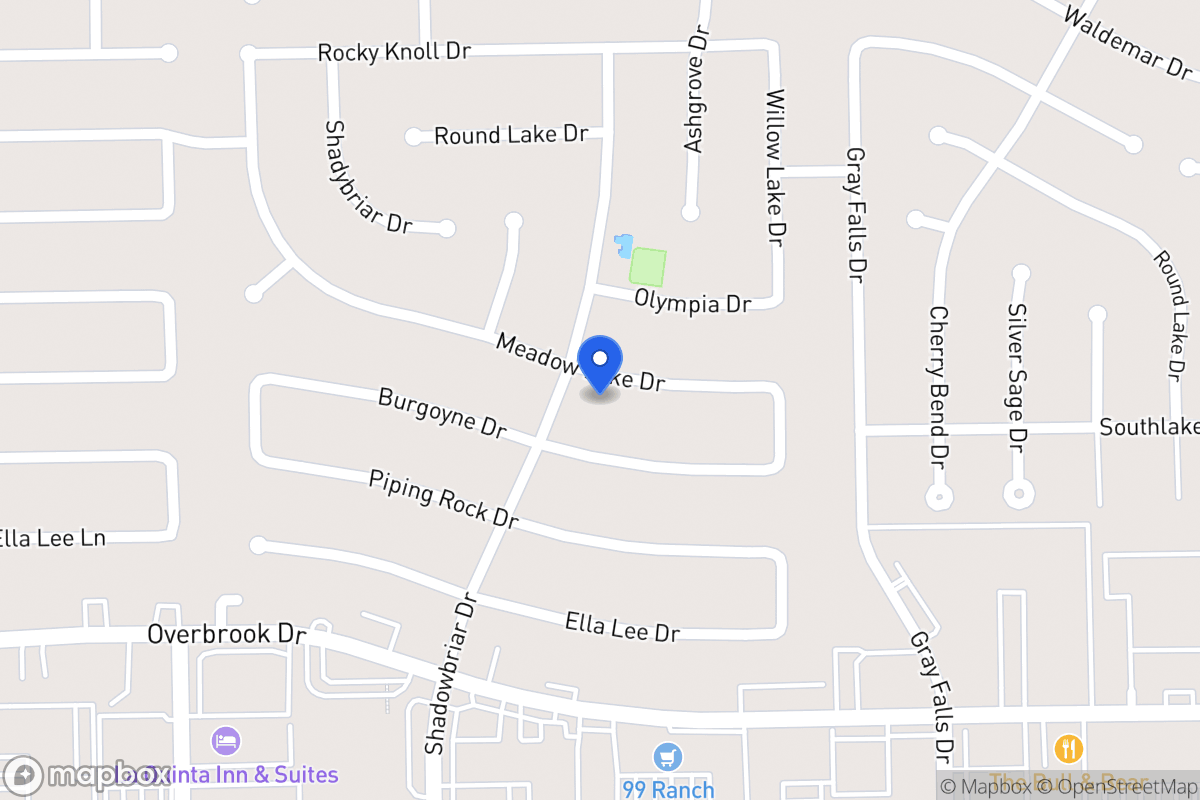 Map of 12139 Meadow Lake Dr, Houston