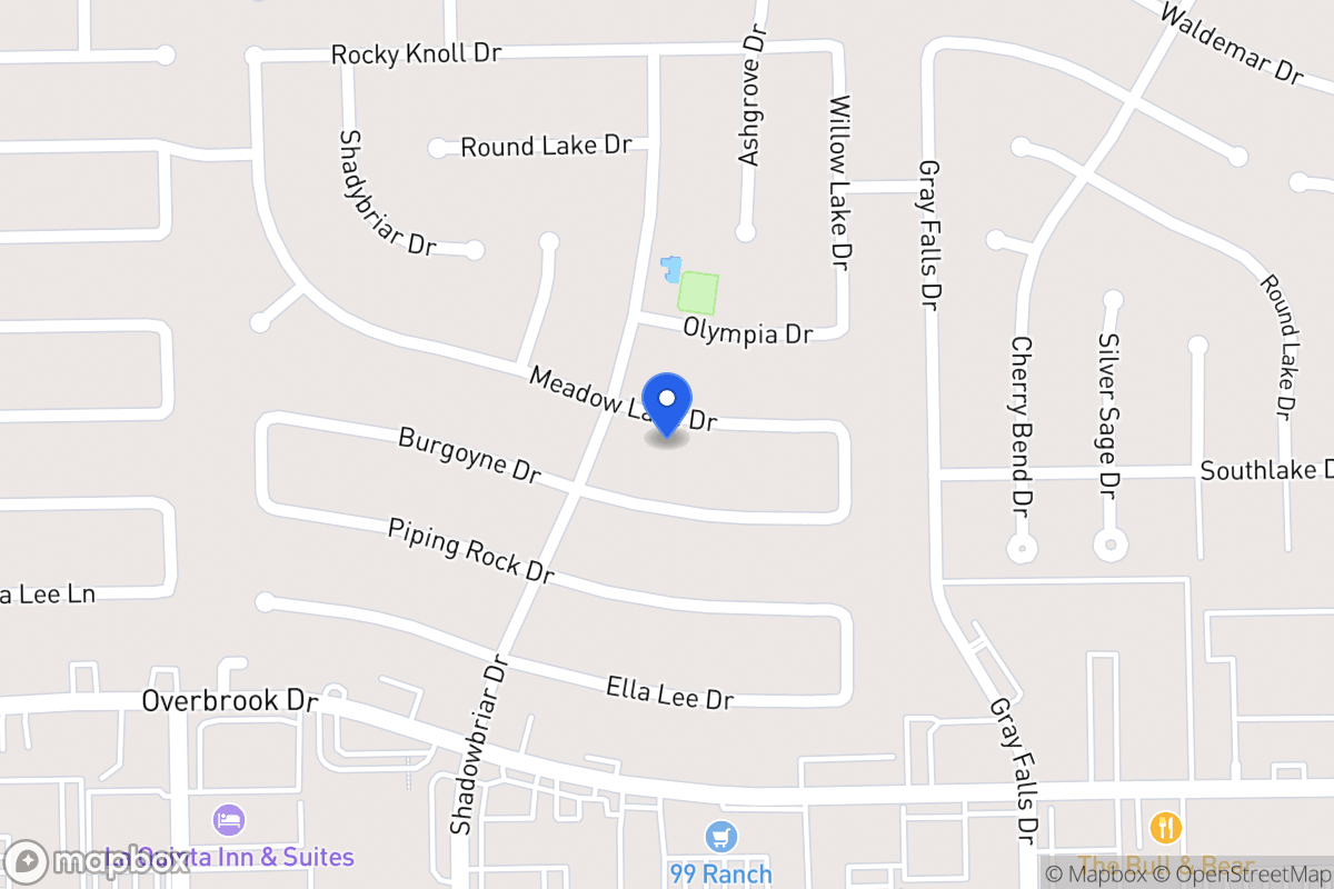 Map of 12135 Meadow Lake Dr, Houston