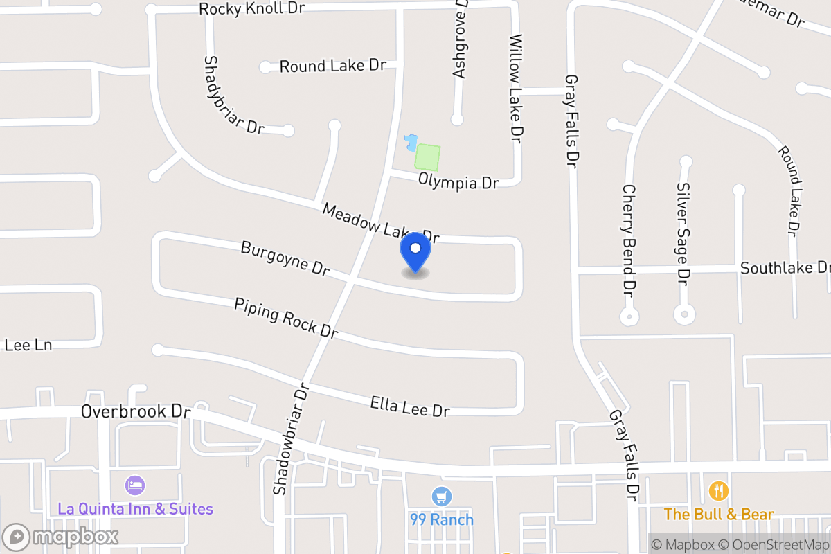 Map of 12134 Burgoyne Dr, Houston