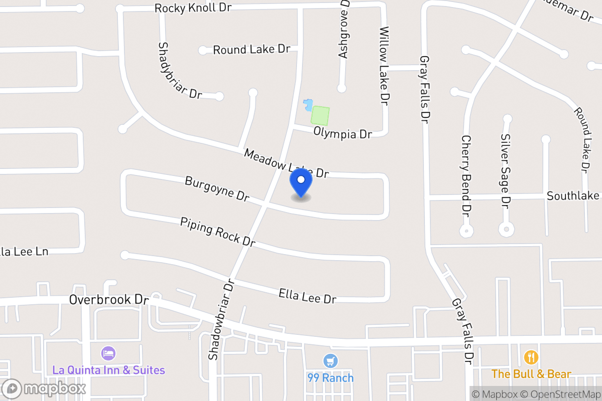 Map of 12138 Burgoyne Dr, Houston