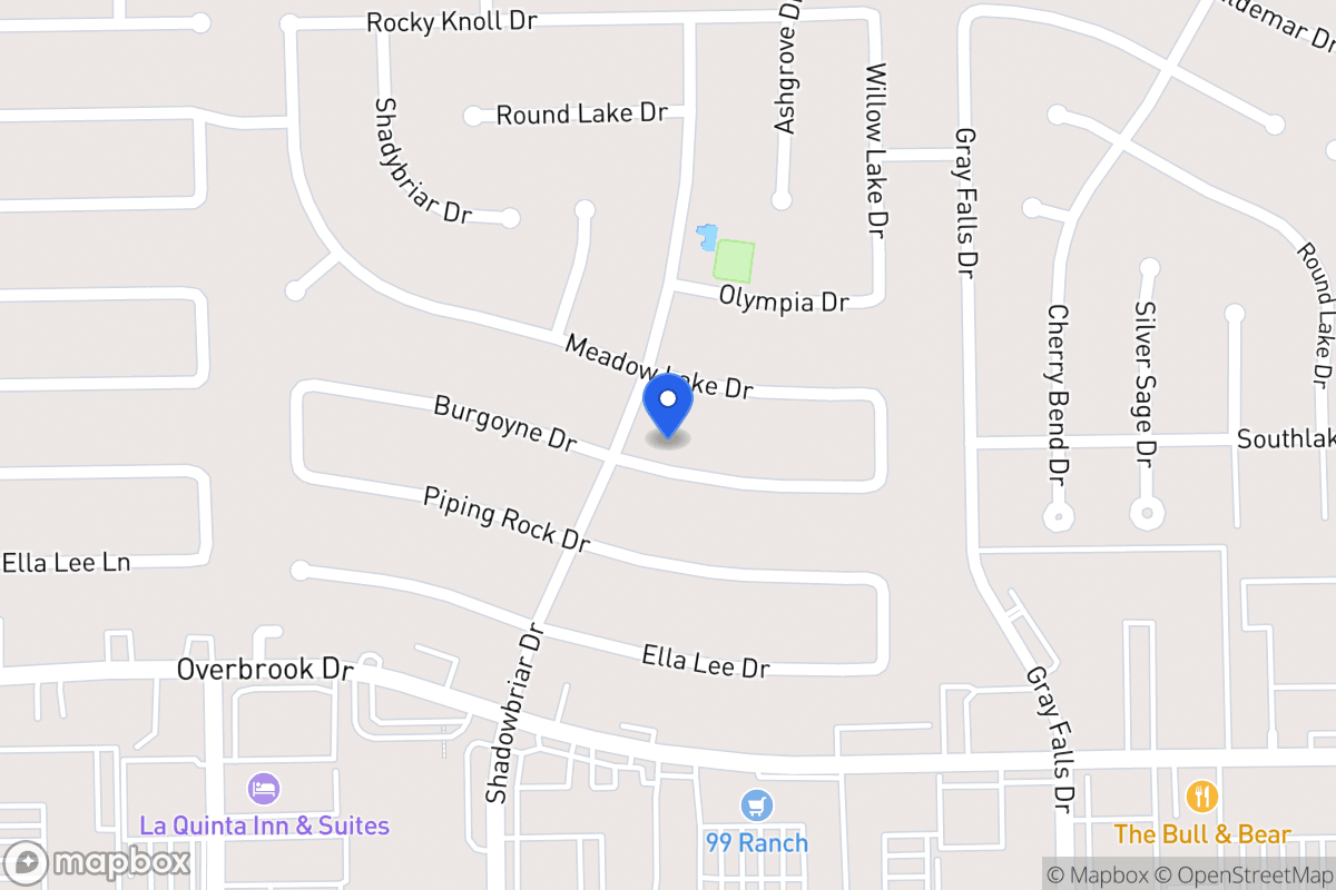 Map of 12142 Burgoyne Dr, Houston